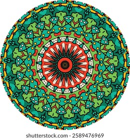 Colorful Mandala Design Perfect for Artistic Inspiration and Zen Spaces