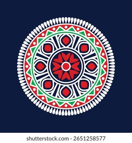 Colorful mandala design vector, alpona design ,circular mandala design vector