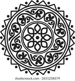 Colorful mandala design vector, alpona design ,circular mandala design vector
