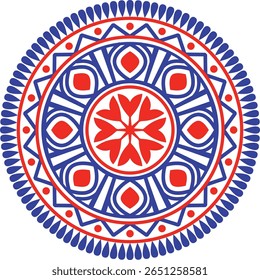 Colorful mandala design vector, alpona design ,circular mandala design vector