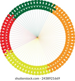 Colorful mandala design vector asset illustration