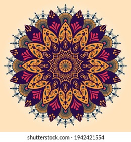 
Colorful Mandala Design Vector Background