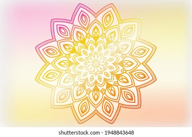 Colorful Mandala Design Vector Background Template