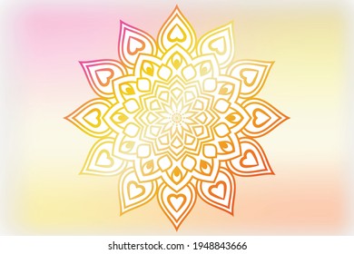 Farbige Mandala Design-Vektorhintergrund-Vorlage