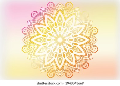 Farbige Mandala Design-Vektorhintergrund-Vorlage