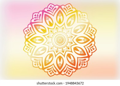 Colorful Mandala Design Vector Background Template