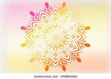 Colorful Mandala Design Vector Background Template