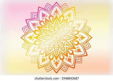 Colorful Mandala Design Vector Background Template