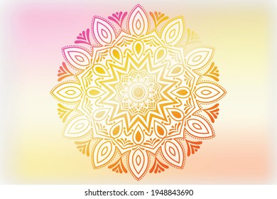 Colorful Mandala Design Vector Background Template