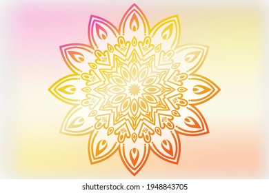 Colorful Mandala Design Vector Background Template