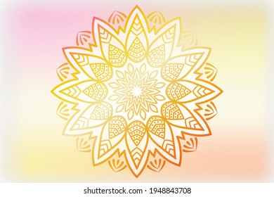 Colorful Mandala Design Vector Background Template