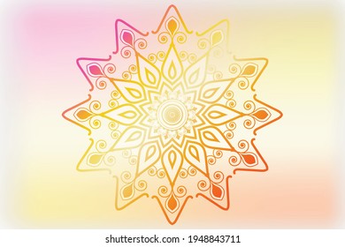 Colorful Mandala Design Vector Background Template