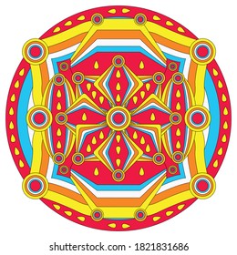 Colorful Mandala Design Vector Ornament 