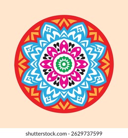 Colorful mandala design vector template