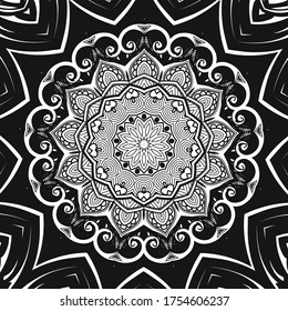 Colorful mandala, digital artwork for creative graphic design

