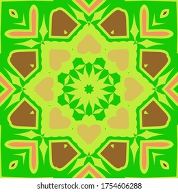 Mandala colorida, arte digital para diseño gráfico creativo

