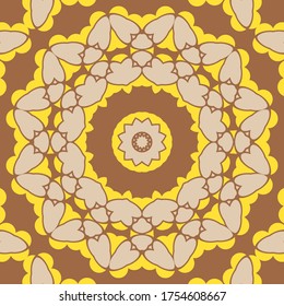 Mandala colorida, arte digital para diseño gráfico creativo

