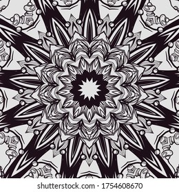 Colorful mandala, digital artwork for creative graphic design

