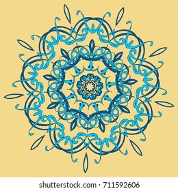 Colorful Mandala. Ethnic tribal ornaments. Geometric and floral motifs.