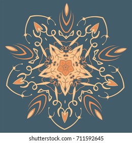 Colorful Mandala. Ethnic tribal ornaments. Geometric and floral motifs.