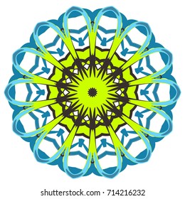 Colorful Mandala. Ethnic tribal ornaments. Geometric and floral motifs.