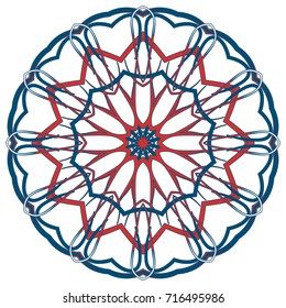 Colorful Mandala. Ethnic tribal ornaments. Geometric and floral motifs.