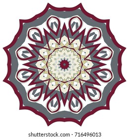 Colorful Mandala. Ethnic tribal ornaments. Geometric and floral motifs.