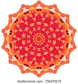 Colorful Mandala. Ethnic tribal ornaments. Geometric and floral motifs.