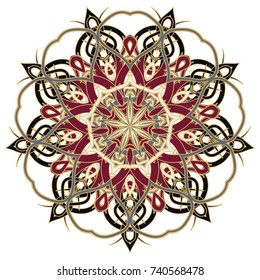Colorful Mandala. Ethnic tribal ornaments. Geometric and floral motifs.