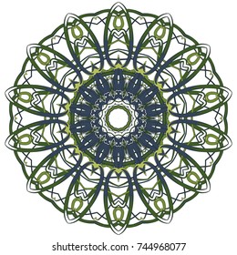 Colorful Mandala. Ethnic tribal ornaments. Geometric and floral motifs.