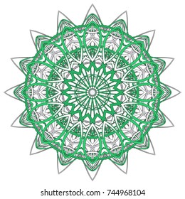 Colorful Mandala. Ethnic tribal ornaments. Geometric and floral motifs.