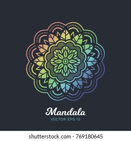 Colorful mandala floral design vector illustration