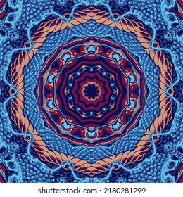 Colorful mandala fractal design background