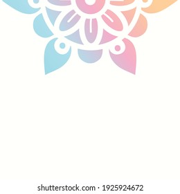 colorful mandala frame, vector artwork