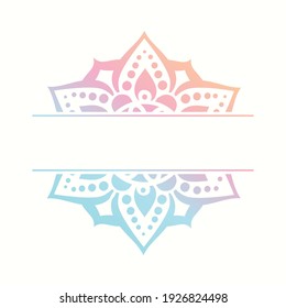 colorful mandala frame, vector artwork