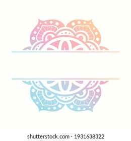 cuadro de mandala colorida, arte vectorial