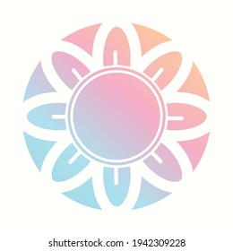 colorful mandala frame, vector artwork