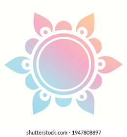 colorful mandala frame, vector artwork
