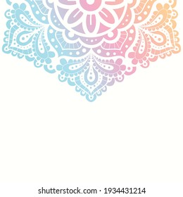 colorful mandala frame, vector graphic design element