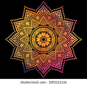 Colorful mandala illustration