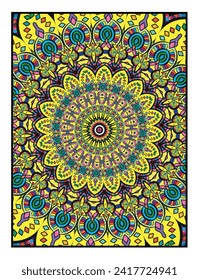 Colorful Mandala Intricate Pattern Background Design