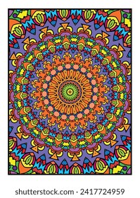 Colorful Mandala Intricate Pattern Background Design