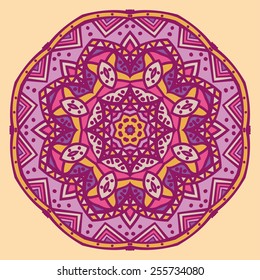 Colorful mandala isolated. beautiful ethnic element for your design. Vector art
