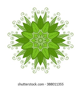 Colorful mandala isolated on white background. Vector Illustration. Can be used as package design element, t-short print etc.