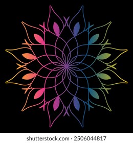 colorful mandala, Mandala Line Illustration, mandala arts