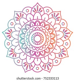 Colorful Mandala Logo concept background flower lace pattern background
