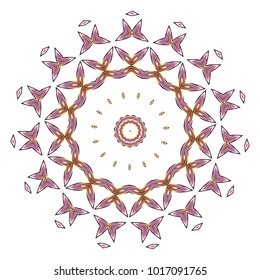 Colorful mandala on the white background.