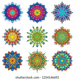 Colorful Mandala Ornament Designs 