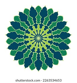 Farbige Mandala-Ornament. Rundmuster. Vektorgrafik.