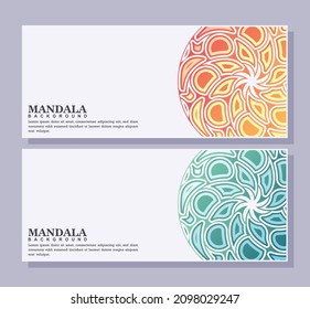 Colorful mandala pattern banner concept